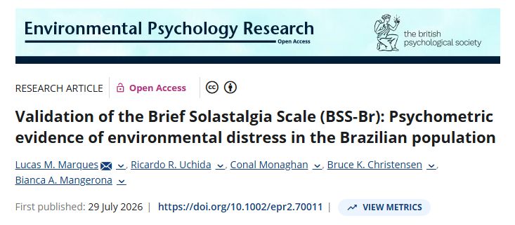  Natura e a FCMSCSP medem o impacto da solastalgia